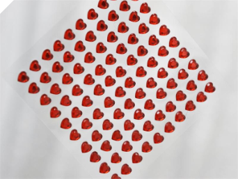 Adhesive Hearts - Red 300pcs