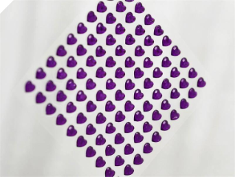 Adhesive Hearts - Purple 300pcs