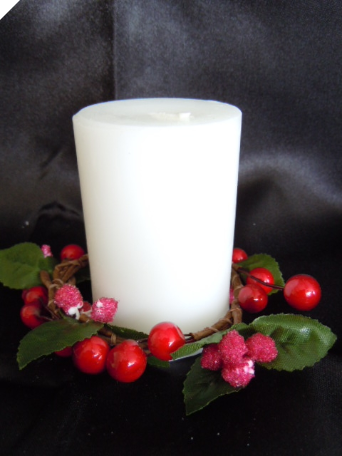 Red Berry Candle Ring-1/pk