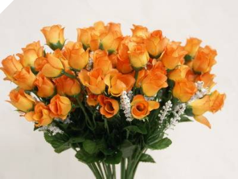 Mini Rose Buds - Orange 1-bunch