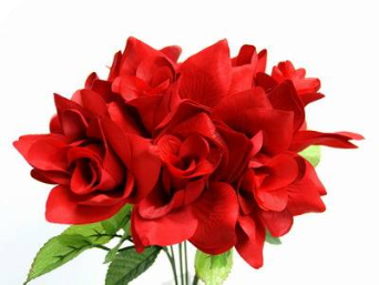 Velvet Bloom Roses - Red 1-bunch