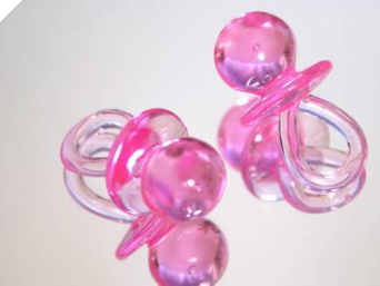 Large Baby Pacifiers-Pink-12/pk