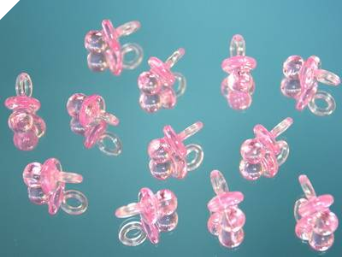 Baby Pacifiers-Pink-12/pk