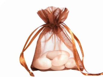 10.16 cm x 15.24 cm Chocolate Organza Bags-10/pk