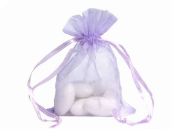 10.16 cm x 15.24 cm Lavender Organza Bags-10/pk