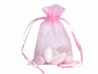10.16 cm x 15.24 cm Pink Organza Bags-10/pk