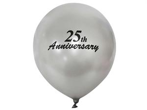 25th Anniversary 30.48cm Latex Balloons-25/pk