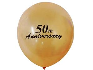 50th Anniversary 30.48cm Latex Balloons-25/pk