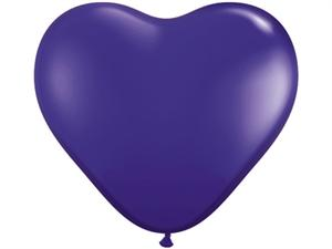 Love Heart Balloons-Purple 25/pk
