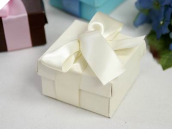 6.35cm Ivory Favour Boxes - 50 Pack