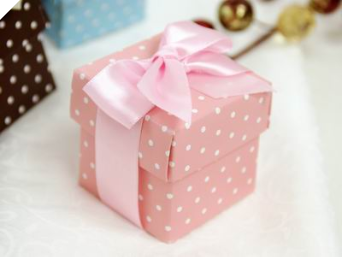 Pink Polka Dot Favour Boxes - 50pc