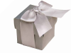 Silver Favour Boxes 2pc - 25 Pack (Metallic look)