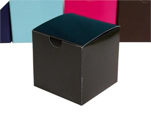 7.62cm Black Cup Cake Box- 25pc