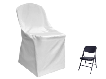 Folding Chair Cover FLAT Top - WHITE