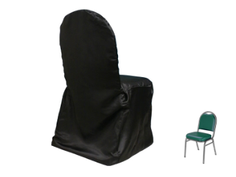 Banquet Chair Covers (Satin) - BLACK