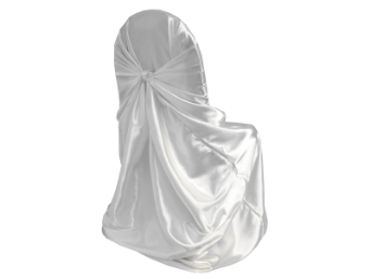Universal Chair Covers (Satin) - WHITE