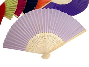 Asian Silk Folding Fans - Lavender