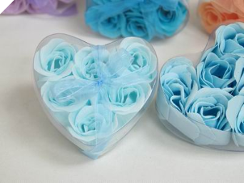Heart Rose Soap Petals-Lt. Blue