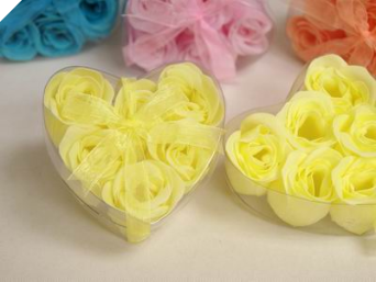 Heart Rose Soap Petals-Yellow