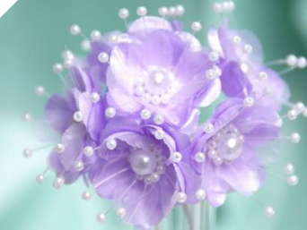 Faux Pearl Flower-Lavender.72/pk