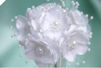 Faux Pearl Flower-White-72/pk