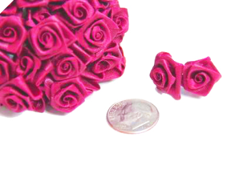 Ribbon Roses-Fuchsia/Hot Pink.144/pk