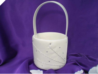 Dimonte Wedding Flower Girl Basket - Ivory