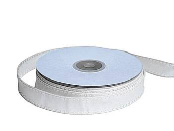 1.58cm Stitched Grosgrain - Ivory