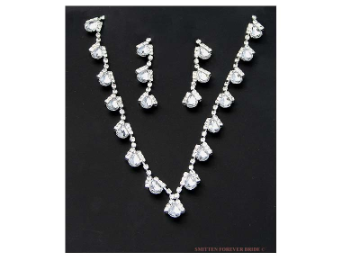 Crystal and Rhinestone Necklace & Earring Set