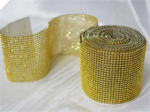Diamond Jewel Wrap - Gold - 9.14m Roll
