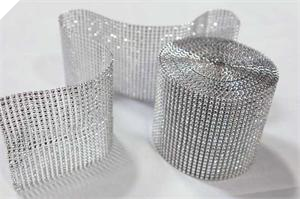 Diamond Jewel Wrap - Silver - per metre