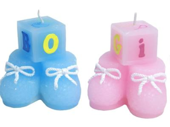 Baby Boot Candle - Blue