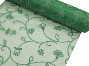 Organza Embroidery Roll 30.48cm x 9.14m - Emerald Green