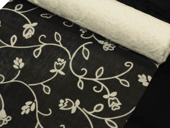 Organza Embroidery Roll 30.48cm x 9.14m - Ivory