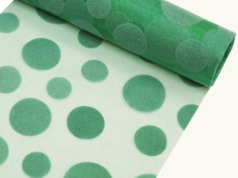 Organza Groovy Dots Roll 30.48cm x 9.14m - Emerald
