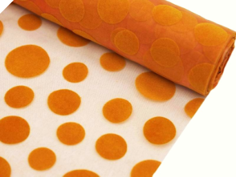 Organza Groovy Dots Roll 30.48cm x 9.14m - Orange