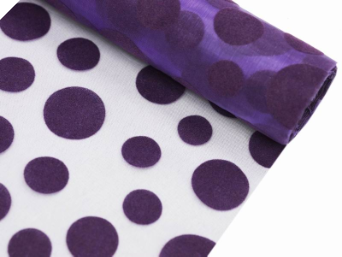 Organza Groovy Dots Roll 30.48cm x 9.14m - Purple