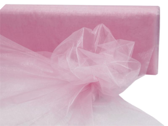 152.40cm x 9.14m Organza Fabric Mini Bolt - Baby Pink