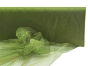 137cm x 36.5m Organza Fabric Bolt - Willow Green
