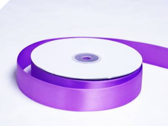 2.54cm Satin Ribbon-Purple