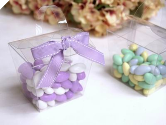 Clear Favour Basket with Handle - 25 pk Clear Favour Basket with Handle - 25 pk