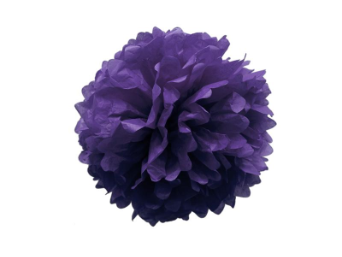 25.40cm Pom Poms - Purple - 6/pk