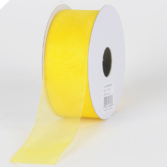 2.22 cm Organza Ribbon-Yellow (Bright)