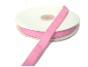 1.58cm Stitched Grosgrain - Pink with Apple