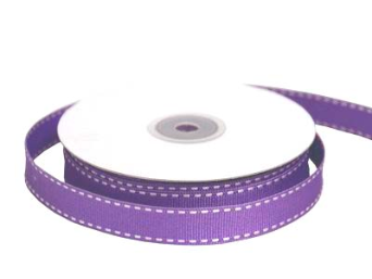 1.58cm Stitched Grosgrain - Purple