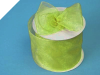 6.98cm Organza Ribbon-Apple Green