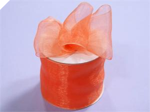 6.98cm Organza Ribbon-Orange