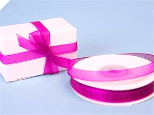 0.95 cm Organza Ribbon-Fuchsia/Hot Pink