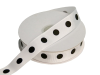 2.22cm Polka Dot Ribbon-White with Single Black