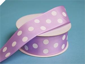 3.81 cm Polka Dot Ribbon-Lavender